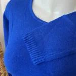 Pull col rond laine et cachemire femme TRICOTONIC T40 - bleu-royal - 42