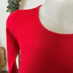 Pull col rond laine et cachemire femme TRICOTONIC T40 - rouge - 42