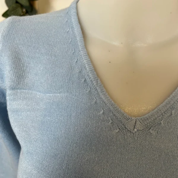 Y248- Pull Laine Cachemire "Tricotonic" (les T36&40) - bleu-ciel - 40