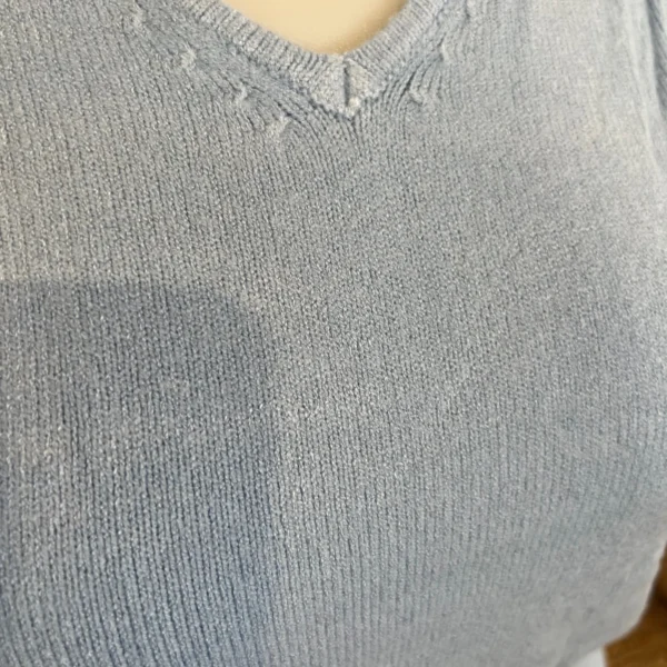 Y248- Pull Laine Cachemire "Tricotonic" (les T36&40) - bleu-ciel - 40