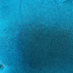 Pull col V laine et cachemire femme TRICOTONIC T40 - bleu-canard - 40
