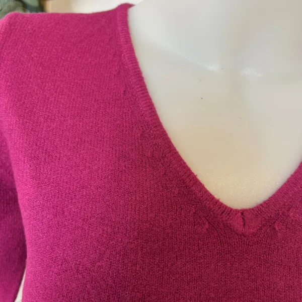 Y248- Pull Laine Cachemire "Tricotonic" (les T36&40) - fuchsia - 40