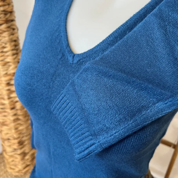 Y248- Pull Laine Cachemire "Tricotonic" (les T36&40) - bleu-petrole - 40