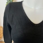 Pull col V laine et cachemire femme TRICOTONIC T40 - noir - 40