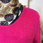 Pull col rond laine et cachemire femme TRICOTONIC T44 - fuchsia - 48