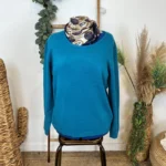 Pull col rond laine et cachemire femme TRICOTONIC T44 - rose-poudre - 44