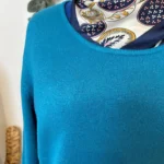 Pull col rond laine et cachemire femme TRICOTONIC T44 - rose-poudre - 44