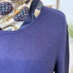 Pull col rond laine et cachemire femme TRICOTONIC T44 - marine - 48
