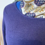 Pull col rond laine et cachemire femme TRICOTONIC T44 - marine - 48