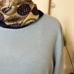 Pull col rond laine et cachemire femme TRICOTONIC T44 - bleu-ciel - 48