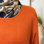 Pull col rond laine et cachemire femme TRICOTONIC T44 - rouille - 48