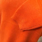 Pull col V laine et cachemire femme TRICOTONIC T44 - orange-vif - 48