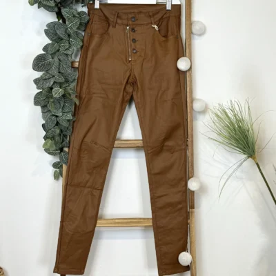 P068- Jean Enduit Melly&Co fourré (T34-T42) - camel - 42