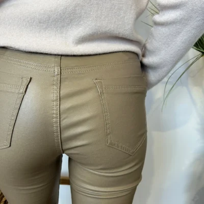 W101- Jean slim Enduit (T36-T44) - beige - 44