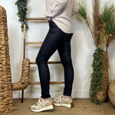 W101- Jean slim Enduit (T36-T44) - marine - 44