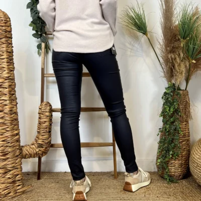 W101- Jean slim Enduit (T36-T44) - marine - 44