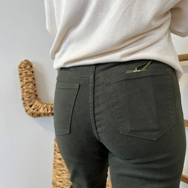 W130- Jean Flare Voggo T36-T44 - kaki - 44