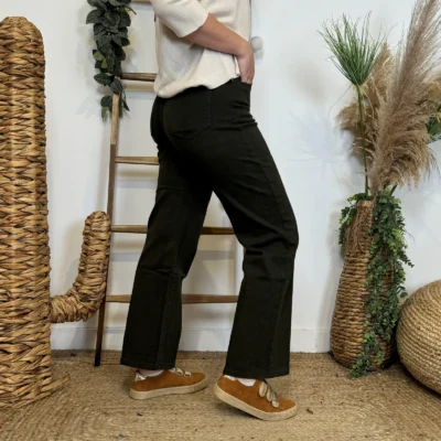 W130- Jean Flare Voggo T36-T44 - kaki - 44