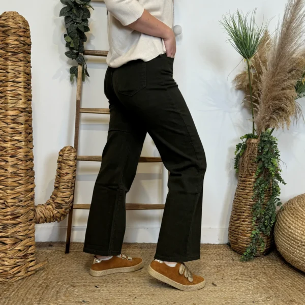 W130- Jean Flare Voggo T36-T44 - kaki - 44