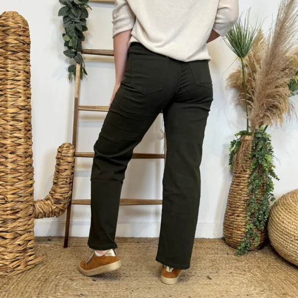 W130- Jean Flare Voggo T36-T44 - kaki - 44