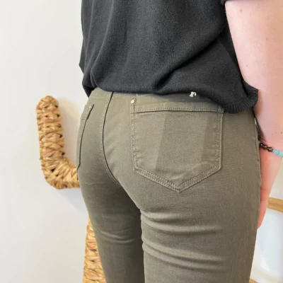 O572- Jean Slim Voggo (T36-T44) - kaki - 44