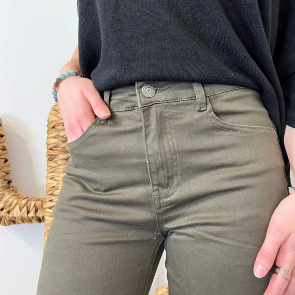 O572- Jean Slim Voggo (T36-T44) - kaki - 44