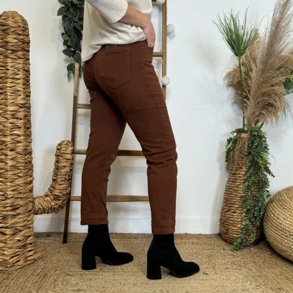 W113- Jean Mom Voggo - marron - 44