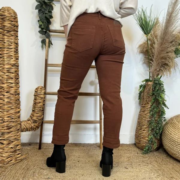 W113- Jean Mom Voggo - marron - 44