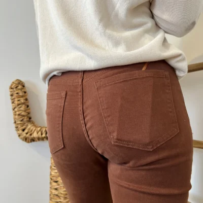 W113- Jean Mom Voggo - marron - 44
