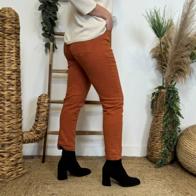 W113- Jean Mom Voggo - rouille - 44