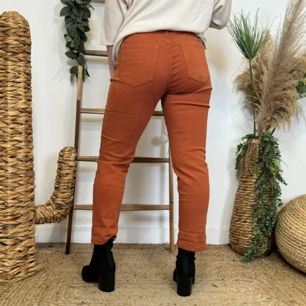 W113- Jean Mom Voggo - rouille - 44