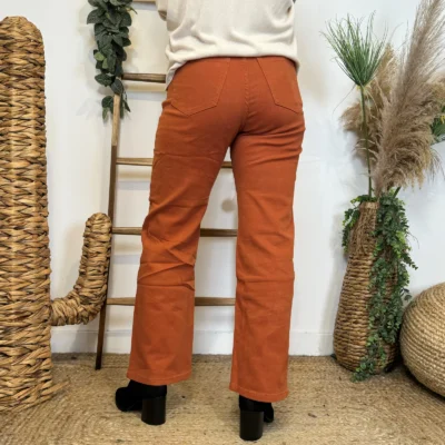 W130- Jean Flare Voggo T36-T44 - rouille - 44