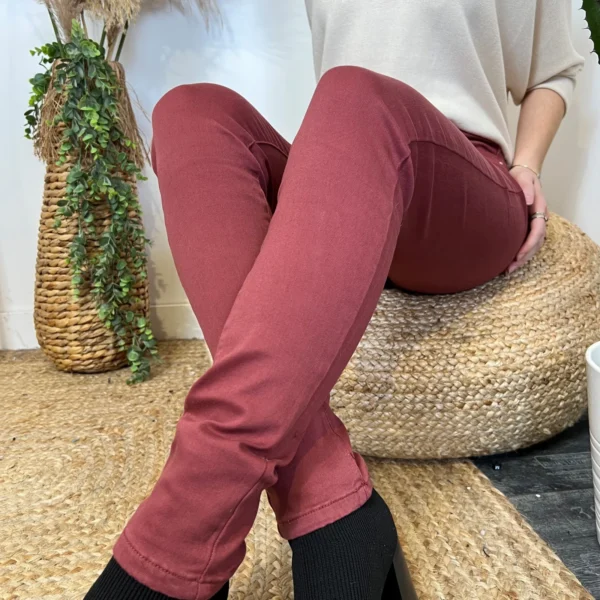 O536- Jean Slim Voggo (T36-T44) - bordeaux - 44