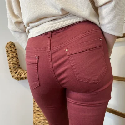 O536- Jean Slim Voggo (T36-T44) - bordeaux - 44