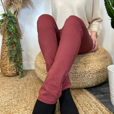 O535- Jean Droit Voggo T36-T44 - bordeaux - 44