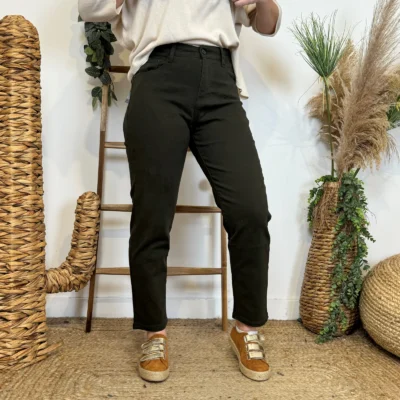 W113- Jean Mom Voggo - kaki - 44