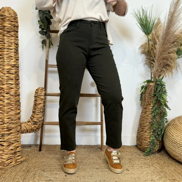 W113- Jean Mom Voggo - kaki - 44