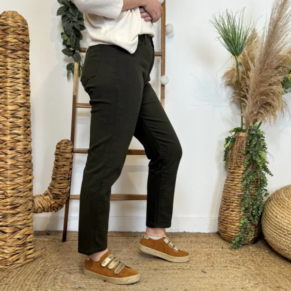 W113- Jean Mom Voggo - kaki - 44