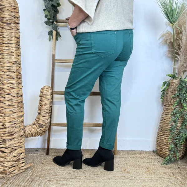 O625- Jean 7/8ème Voggo T42-T50 - vert-sapin - 50