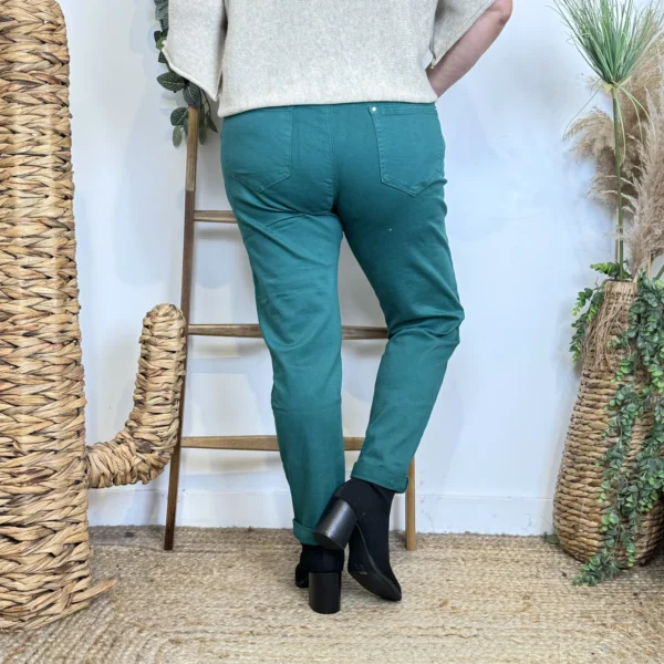 O625- Jean 7/8ème Voggo T42-T50 - vert-sapin - 50