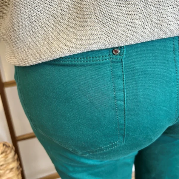 O625- Jean 7/8ème Voggo T42-T50 - vert-sapin - 50