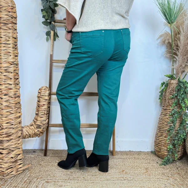 O624- Jean Slim Voggo T42-T50 - vert-sapin - 50