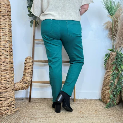 O624- Jean Slim Voggo T42-T50 - vert-sapin - 50