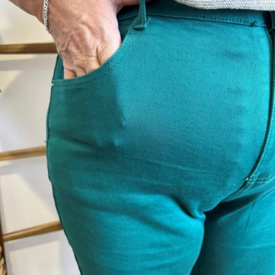 O624- Jean Slim Voggo T42-T50 - vert-sapin - 50