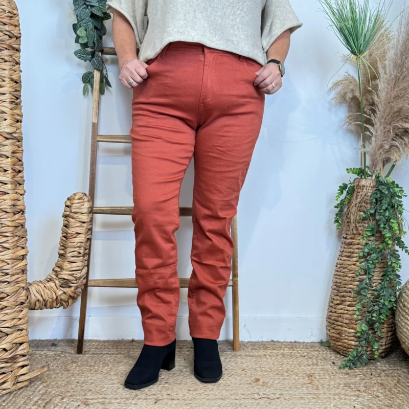 P162- Jean Slim Voggo T42-T50 - rouille - 50
