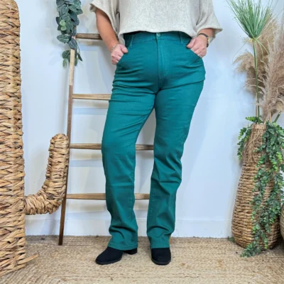 P182- Jean Droit Voggo T42-T50 - vert-sapin - 50