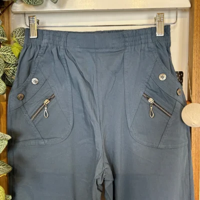 T543- Pantalon Confort Chaud (T38-T52) - bleu-canard - 58