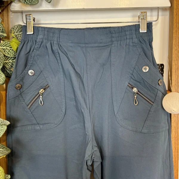 T543- Pantalon Confort Chaud (T38-T52) - bleu-canard - 58