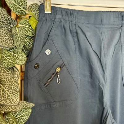 T543- Pantalon Confort Chaud (T38-T52) - bleu-canard - 58