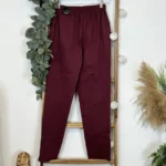 Pantalon confort chaud femme JST taille haute T38-T52 - bordeaux - 58